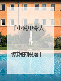 小说里令人惊艳的段落