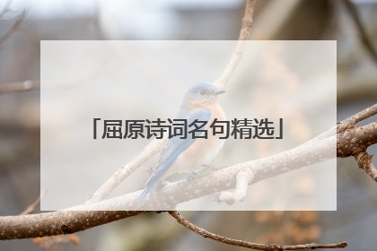 屈原诗词名句精选