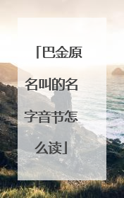 巴金原名叫的名字音节怎么读