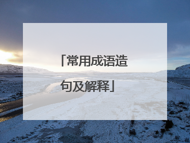 常用成语造句及解释