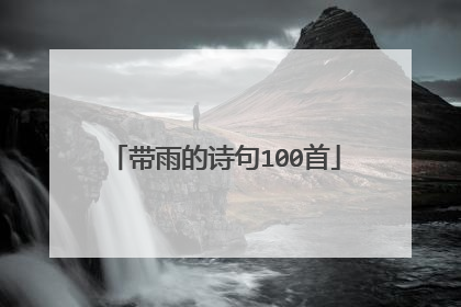 带雨的诗句100首