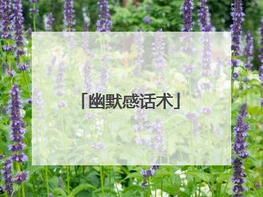 幽默感话术