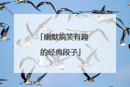 幽默搞笑有趣的经典段子