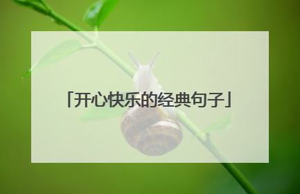 开心快乐的经典句子