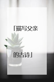 描写父亲的古诗