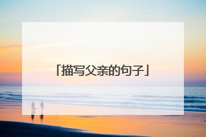 描写父亲的句子