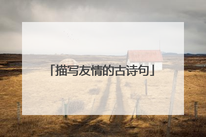 描写友情的古诗句
