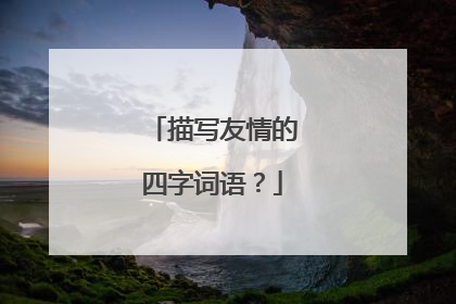 描写友情的四字词语?