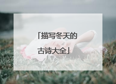 描写冬天的古诗大全