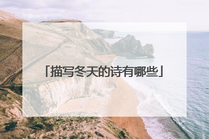 描写冬天的诗有哪些