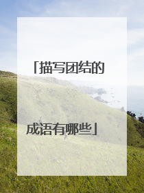 描写团结的成语有哪些