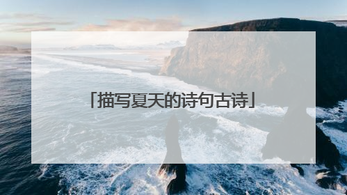 描写夏天的诗句古诗