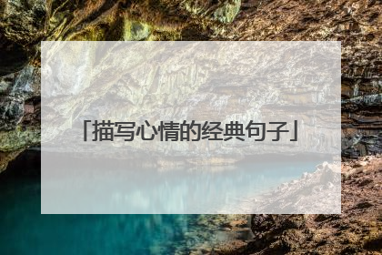 描写心情的经典句子