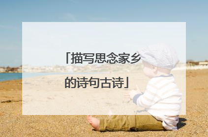 描写思念家乡的诗句古诗