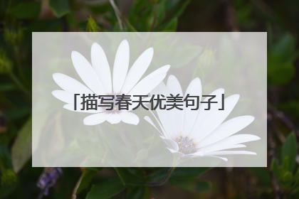 描写春天优美句子