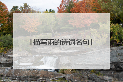 描写雨的诗词名句