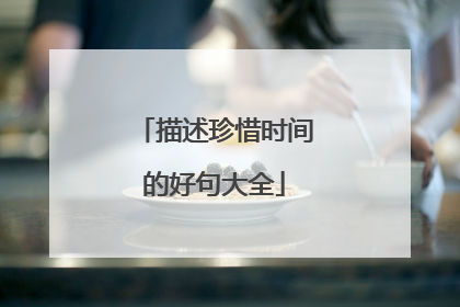 描述珍惜时间的好句大全