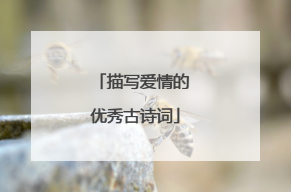 描写爱情的优秀古诗词