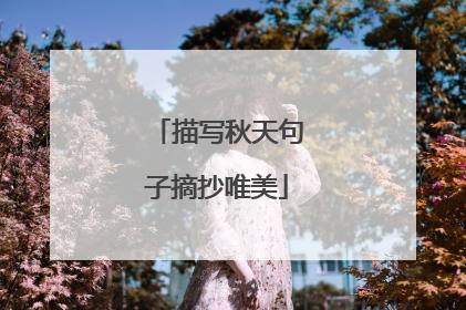 描写秋天句子摘抄唯美