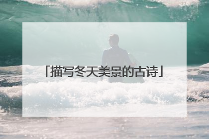 描写冬天美景的古诗