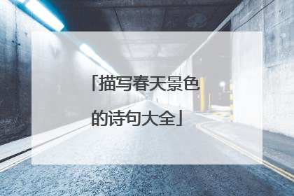 描写春天景色的诗句大全