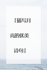 描写月亮的优美诗句