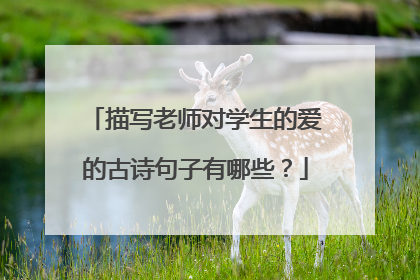 描写老师对学生的爱的古诗句子有哪些?