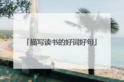 描写读书的好词好句