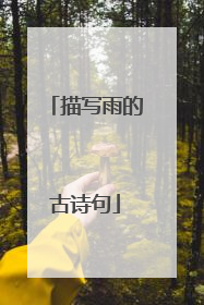 描写雨的古诗句