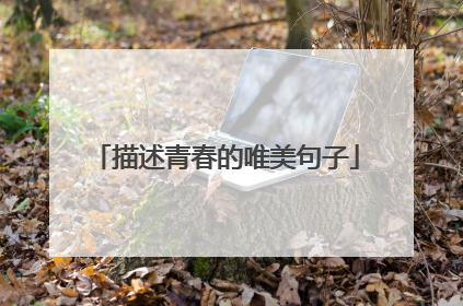 描述青春的唯美句子