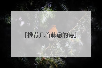推荐几首韩愈的诗