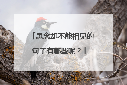 思念却不能相见的句子有哪些呢?