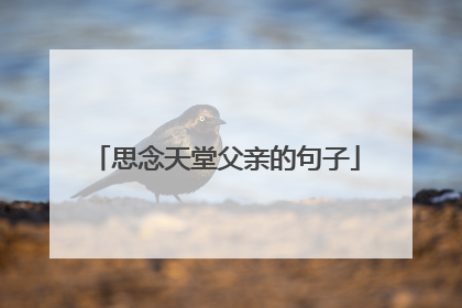 思念天堂父亲的句子