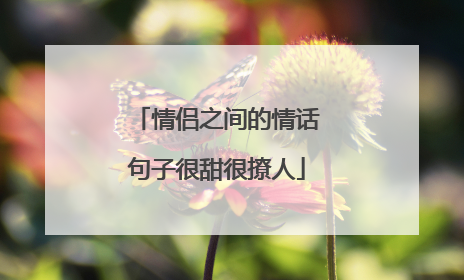 情侣之间的情话句子很甜很撩人
