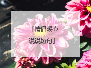 情侣暖心说说短句