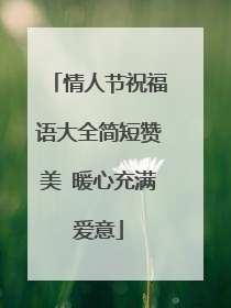 情人节祝福语大全简短赞美 暖心充满爱意