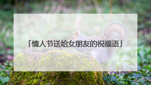 情人节送给女朋友的祝福语
