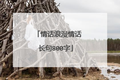 情话浪漫情话长句800字