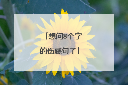 想问8个字的伤感句子