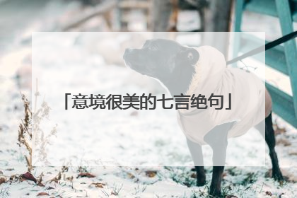 意境很美的七言绝句