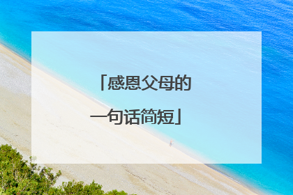 感恩父母的一句话简短