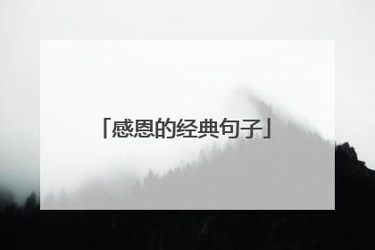 感恩的经典句子
