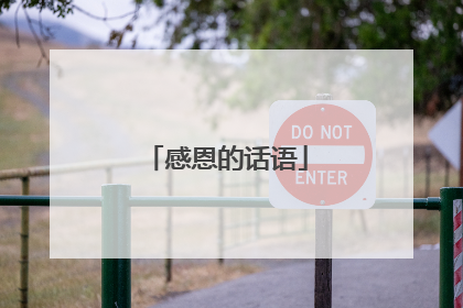 感恩的话语