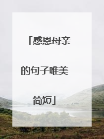 感恩母亲的句子唯美简短