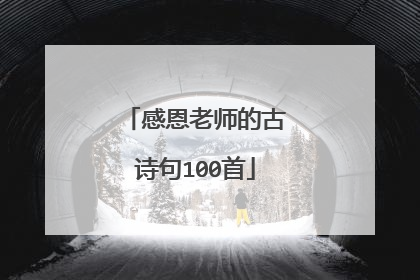 感恩老师的古诗句100首