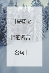 感恩老师的名言名句