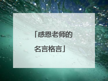 感恩老师的名言格言
