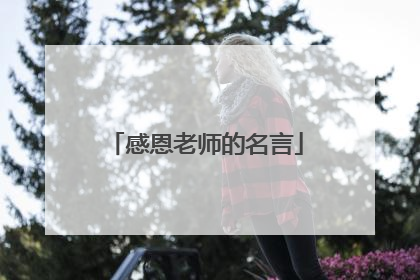 感恩老师的名言