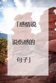 感情说说伤感的句子