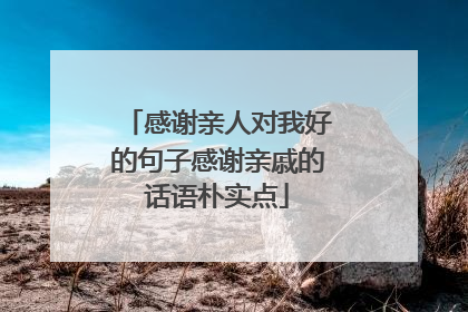 感谢亲人对我好的句子感谢亲戚的话语朴实点